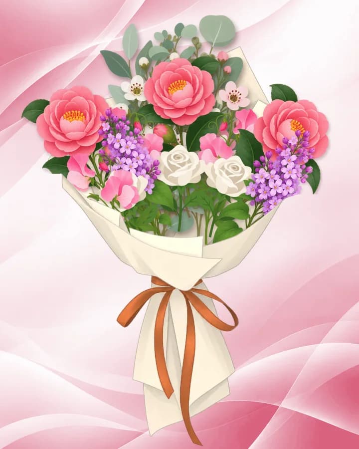 Thank you digital bouquet